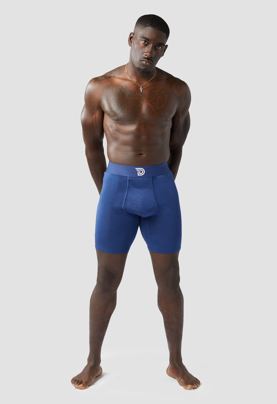 Originalz Navy — men's navy micro-modal boxer briefs, additional view
